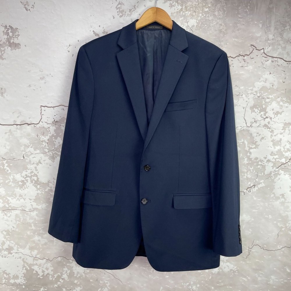 Ralph Lauren Men's Blue Sport Coat Suit Jacket Green Label 42L